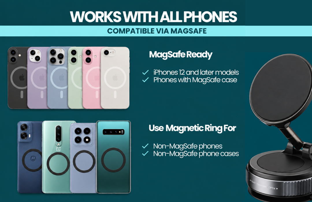 360° Magnetic Wireless Charging Mount